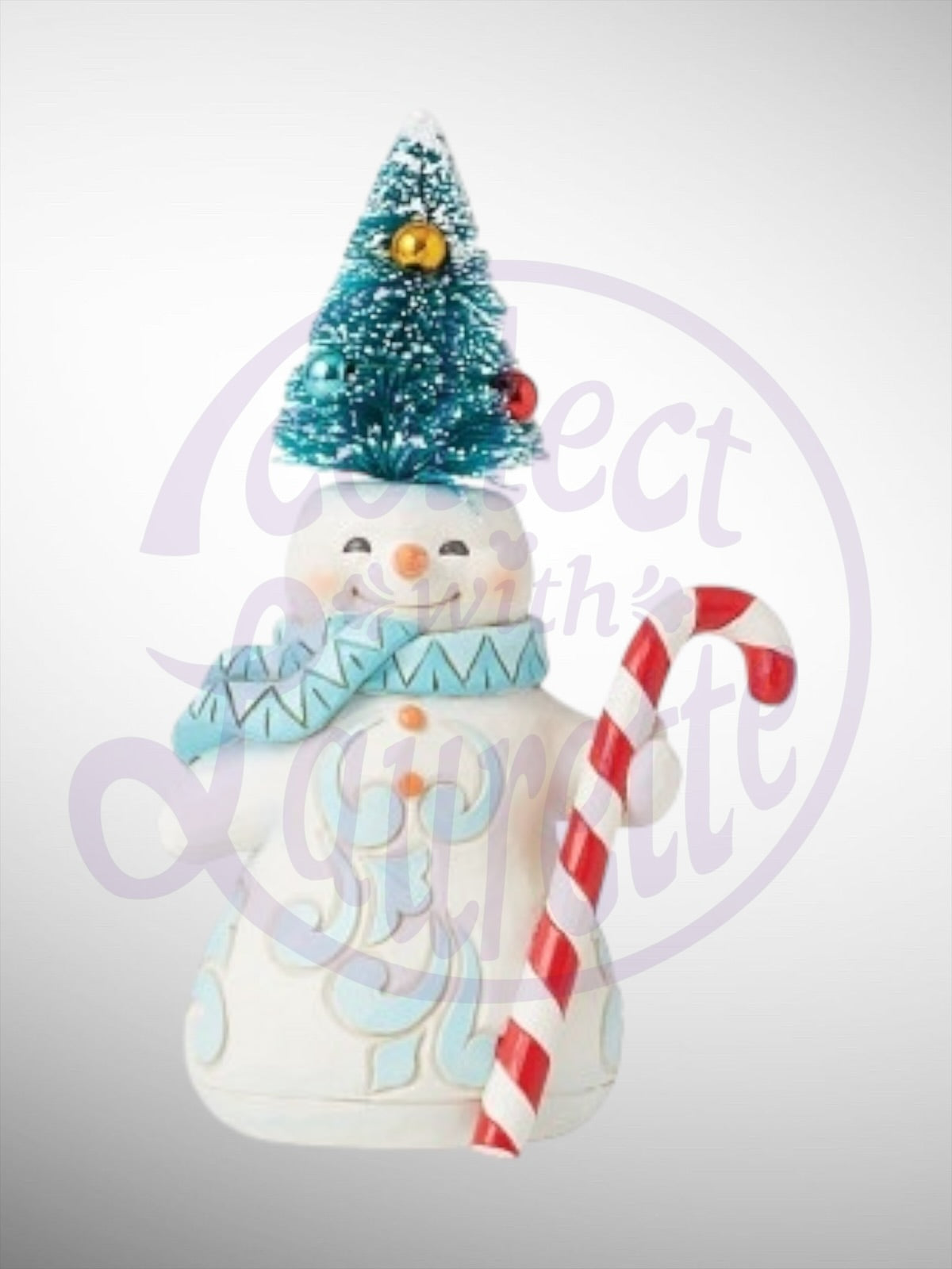 Jim Shore Heartwood Creek - Candy Cane Crush Snowman Figurine